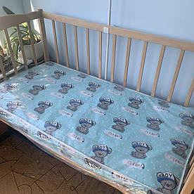 Матрац ортопедичний у ліжечко для новонароджених 10 см (кокос, поролон, кокос) бірюза 60х120
