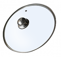 Кришка скляна з металевим обідком Ø 30 см