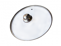 Кришка скляна з металевим обідком Ø 22 см