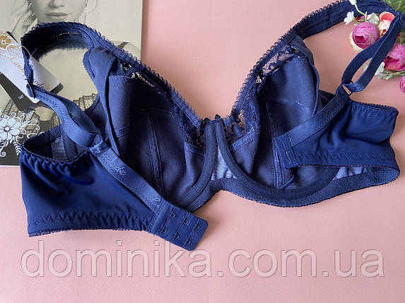 85/95D Синій бюстгальтер для грудей великого розміру на чашку D, фото 2