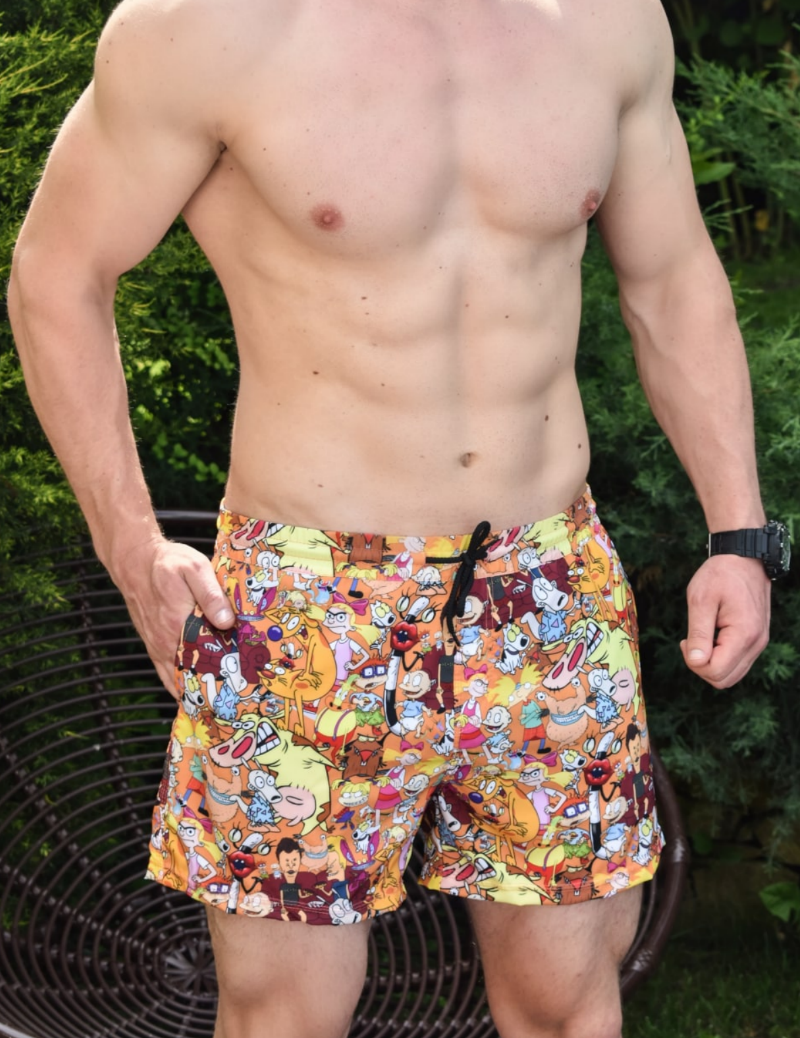 Чоловічі пляжні короткі літні шорти для відпочинку на морі з поліестеру, фото 1