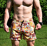 Чоловічі пляжні короткі літні шорти для відпочинку на морі з поліестеру, фото 3