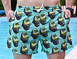 Красиві купальні чоловічі молодіжні пляжі шорти для басейну та відпочинку з плащівки, фото 4