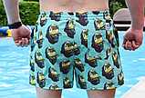Красиві купальні чоловічі молодіжні пляжі шорти для басейну та відпочинку з плащівки, фото 7