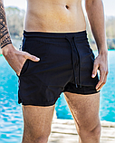 Красиві молодіжні чорні шорти з плащів для купання в басейні та пляжі, фото 2