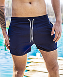 Чоловічі швидкі пляжні шорти від плащів синього для купання, фото 2