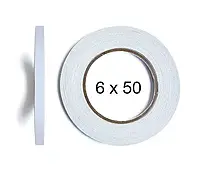Двосторонній акриловий скотч на нетканній (паперовій) основі 511TR - 6мм х 50м