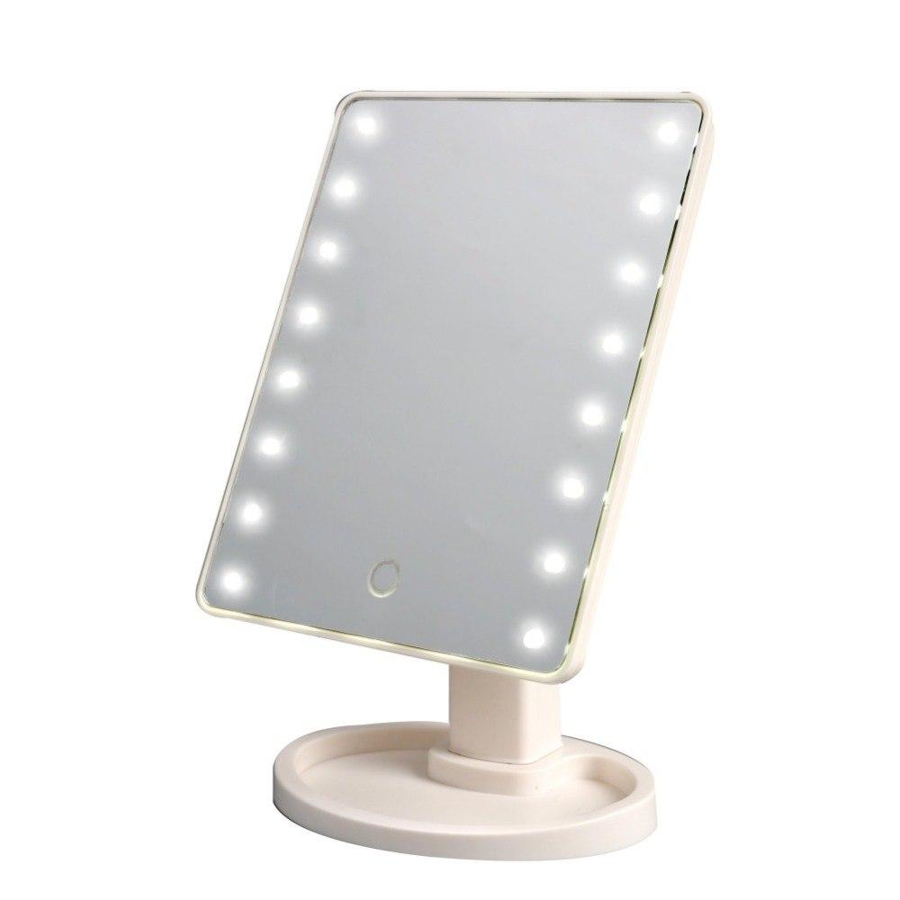 УЦІНКА! Косметичне дзеркало з підсвічуванням Magic Makeup Mirror 16 LED, Біле настільне дзеркало для макіяжу