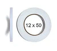 Двосторонній акриловий скотч на нетканній (паперовій) основі 511TR - 12мм х 50м