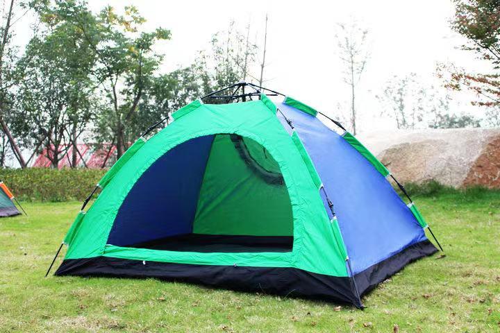 Палатка туристическая автоматическая 2-х местная + Надувной двуспальный матрас Intex для кемпинга - фото 3 - id-p1629769160