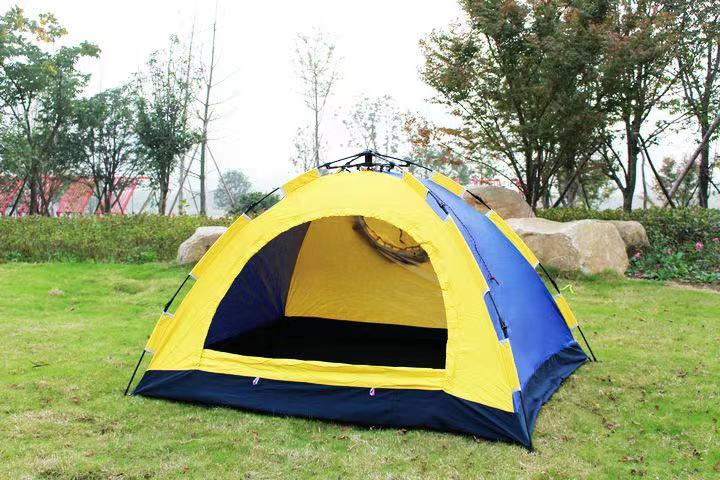 Палатка туристическая автоматическая 2-х местная + Надувной двуспальный матрас Intex для кемпинга - фото 4 - id-p1629769160