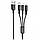 Кабель Borofone BX50 3in1 USB - (Lightning+MicroUSB+Type-C) 2.4A/1m (Чорний), фото 5
