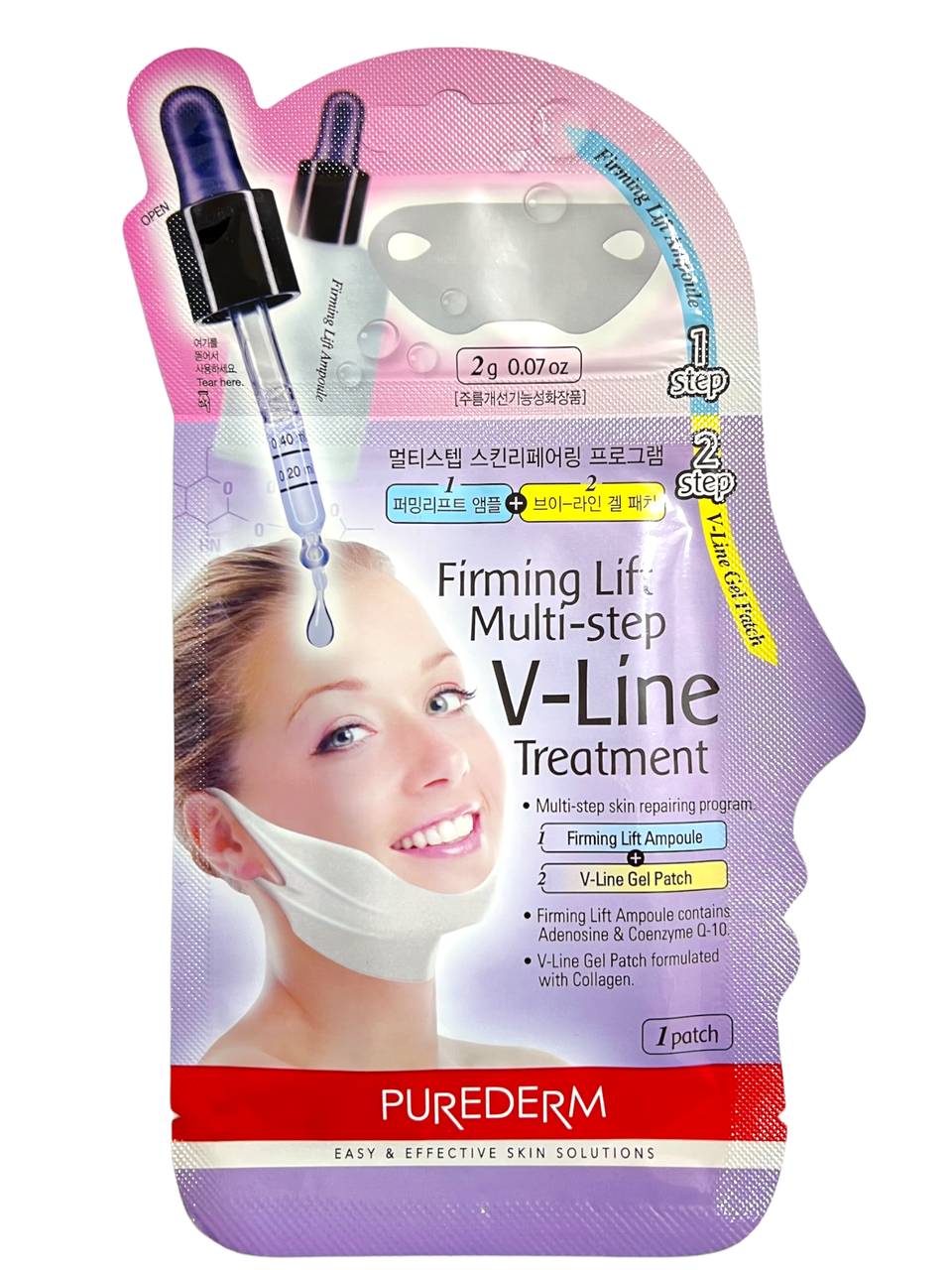 Коригуюча ліфтинг-маска для підборіддя Purederm Miracle Shaping Face-up treatment