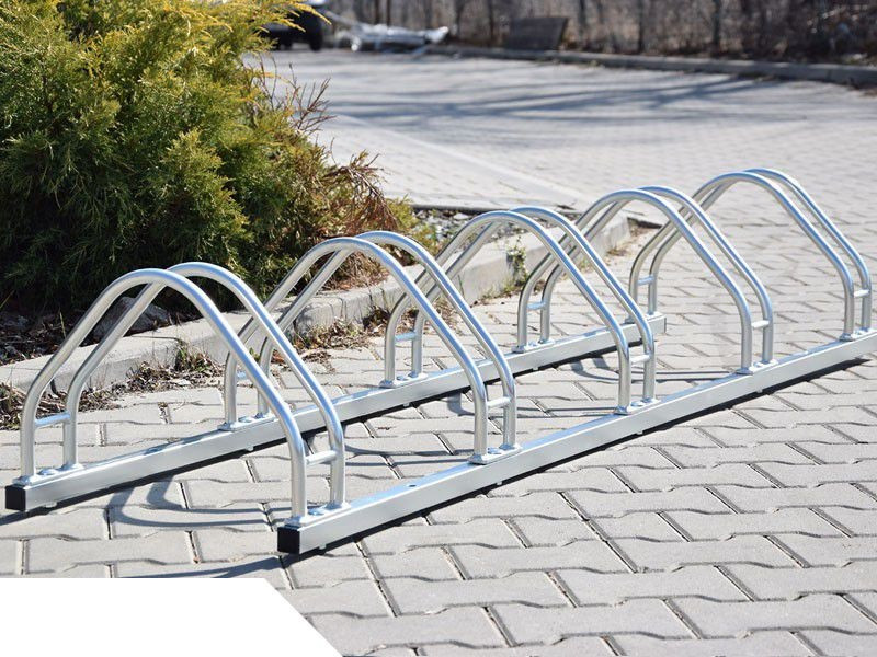 Велопарковка ECHO з ч/металу на 5 велосипедів двостороння можна кріпити на землю або на стіну