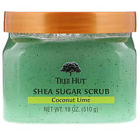 Цукровий скраб з олією ши Кокос і Лайм Tree Hut Shea Sugar scrub Coconut Lime 510 г