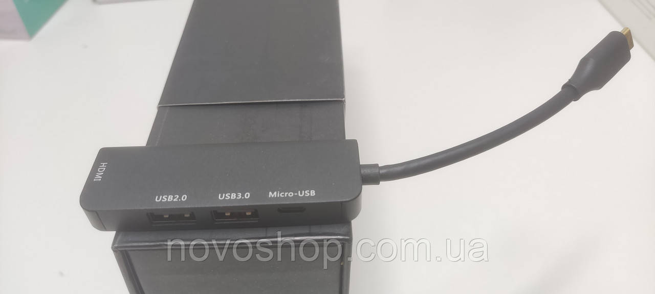 USB хаб 4-в-1 Type C HUB - фото 1 - id-p1629793394