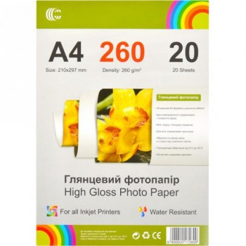 Фотопапір глянцевий А4 260г 20 аркушів Color-It 10424, фото 1