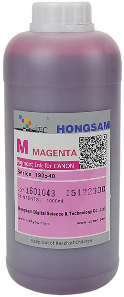 Пігментне чорнило HONGSAM для плоттерів Canon imagePROGRAF TM-200/300, Magenta, 1000 мл, фото 1