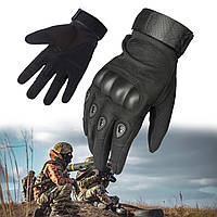 Тактические армейские перчатки с защитой запястья Bezet Tactical Gloves (черные)