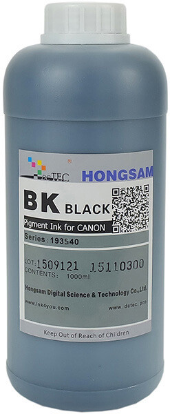Пігментне чорнило HONGSAM для плоттерів Canon imagePROGRAF TM-200/300, Black, 1000 мл