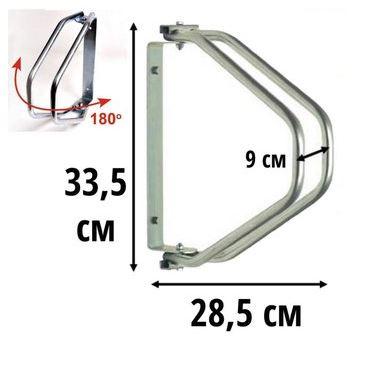 Парковка BULL для велосипедов настенная регулируемая с поворотом на 180° из нержавейки - фото 6 - id-p1629792803