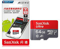 Карта памяти SanDisk 64 GB microSDXC UHS-I U1 A1 Ultra SDSQUNC-064G-ZN3MN