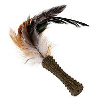 ІГРАШКА ДЛЯ КОТІВ СПРЕСОВАНА КОШАЧЯ М'ЯТА З ПЕРОМ GIGWI CATNIP, ПЕРО, КІШАЧЯ М'ЯТА, 8 СМ, фото 2