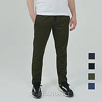 Размеры: 46,48,50. Мужские спортивные штаны ST-BRAND, классический дизайн / Трикотаж - лакоста - хакі