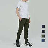 M,L,XL. Очень практичные и износостойкие мужские спортивные штаны из трикотажа лакосты ST-BRAND - хаки