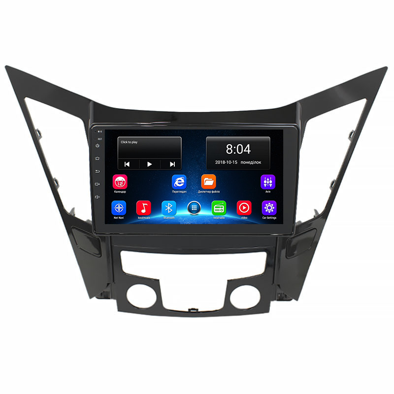 Штатна магнітола Lesko для Hyundai Sonata VI (YF) 2009-2014 екран 9" 2/32Gb/ Wi-Fi Optima GPS Android Хюндай