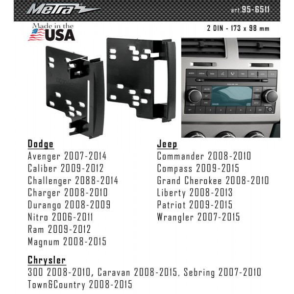 Купить Переходная рамка Jeep Compass, Grand Cherokee, Wrangler Metra 95