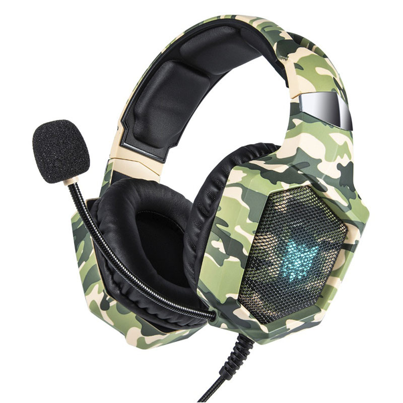 Дротова гарнітура ONIKUMA K8 Camouflage Green навушники з мікрофоном 1+2/3.5мм + USB для ПК ігор