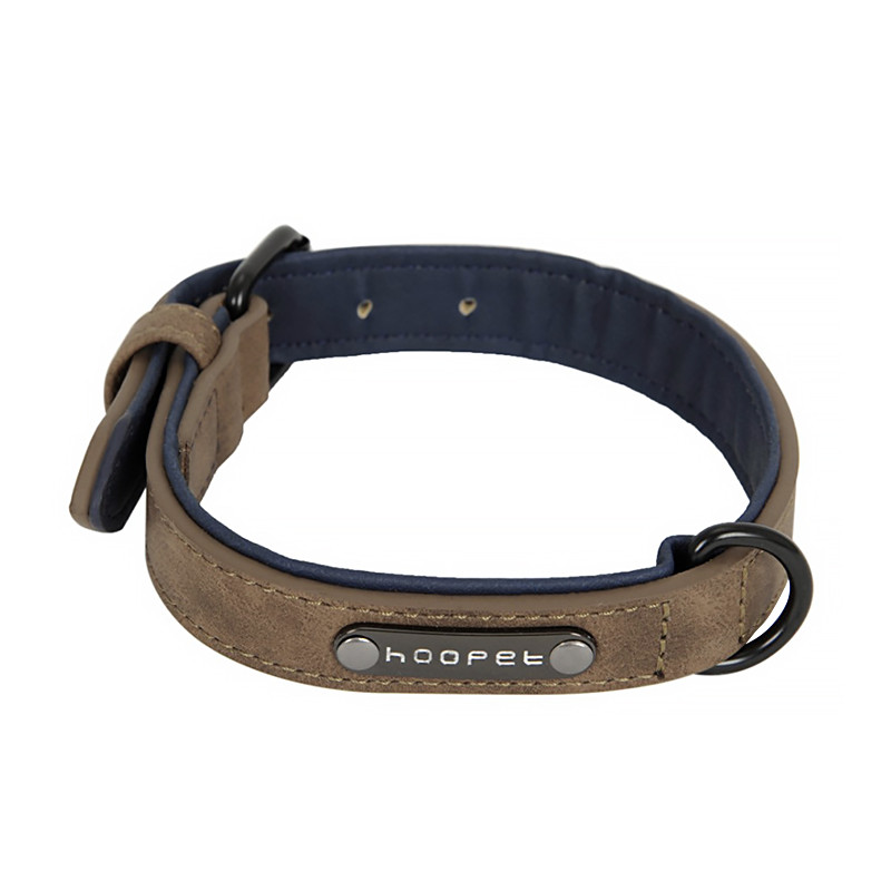Нашийник для собак Hoopet W033 Coffee XL двошаровий