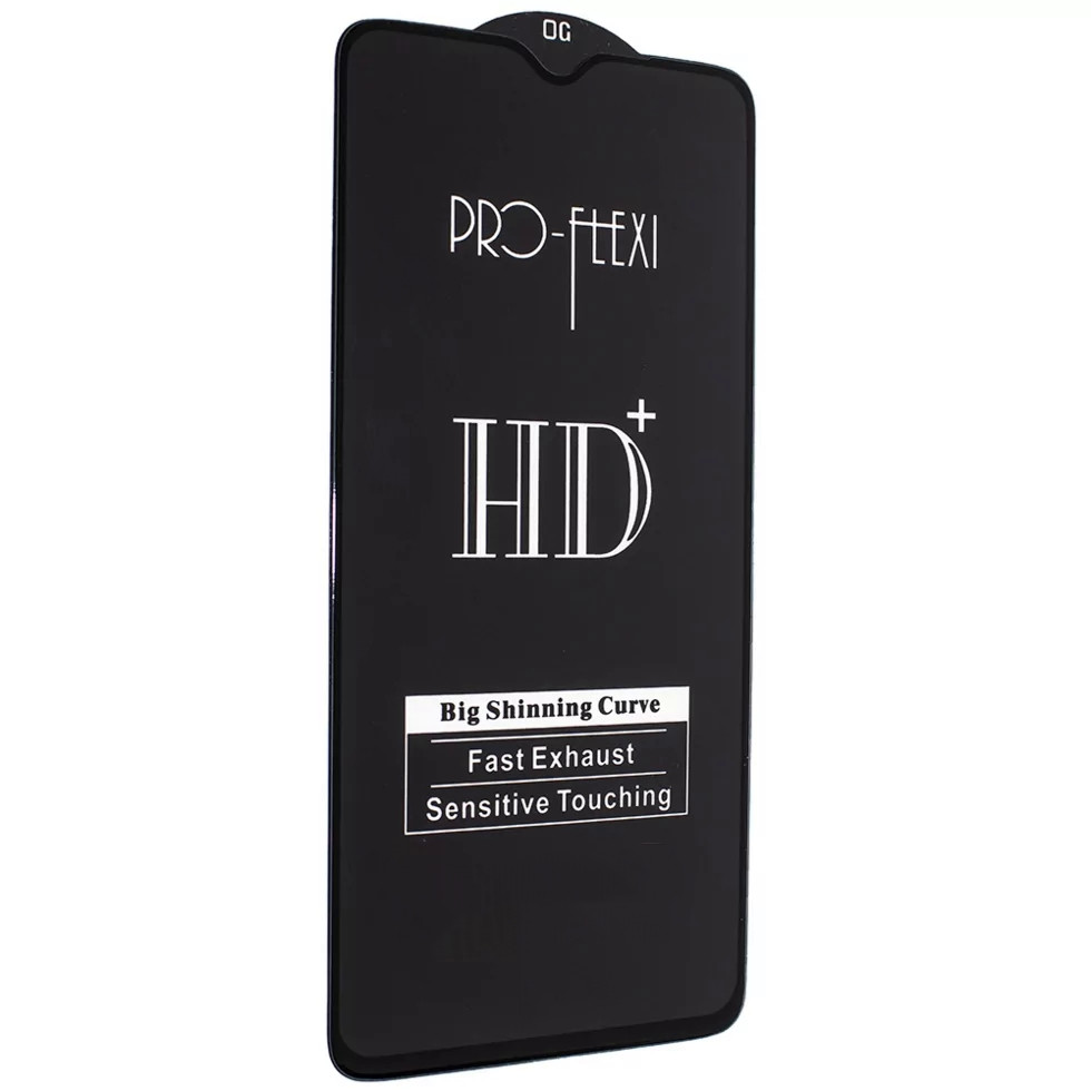 Захисне скло HD+ на весь екран для Xiaomi Redmi Note 8 чорне клей по всій поверхні