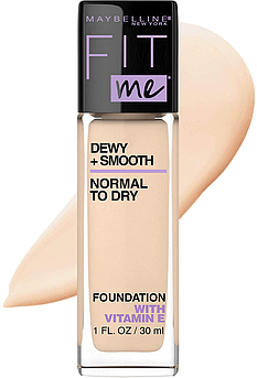 Зручна тональна основа Maybelline New York Fit Me Dewy + Smooth Foundation 110 Porcelain 30 мл