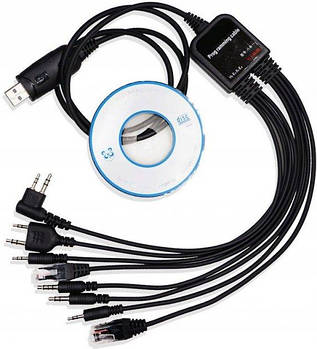 Універсальний USB кабель програмування рацій 8 в 1 WakeSnow для Baofeng, Motorola, Kenwood, Yaesu