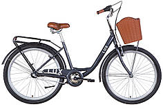 Велосипед ST 26" Dorozhnik LUX планет. с багажником зад St, с крылом St, с корзиной Pl 2022 SHIMANO NEXUS