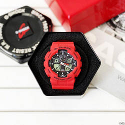 Годинник наручний Casio G-Shock GA-100 Red-Black