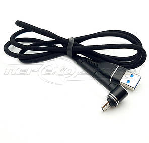 Кабель USB 3.0 — micro USB кутовий (преміум'якість), 1.0 м, фото 4