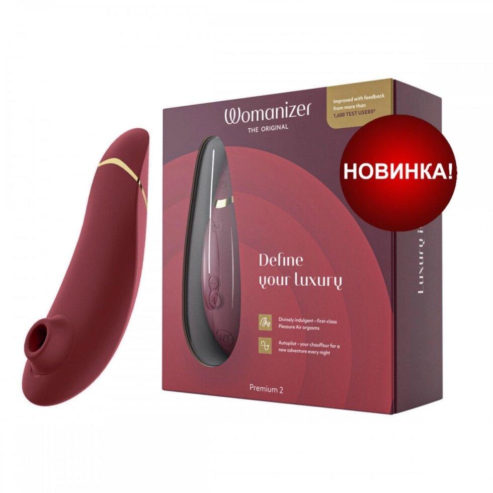 Вакуумний стимулятор клітет Womanizer Premium 2 Bordeux, фото 1