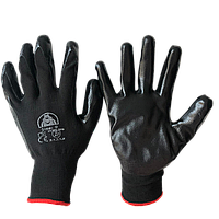 Рукавички робочі чорні просочені поліуретаном "Ведмедик" розмір 9