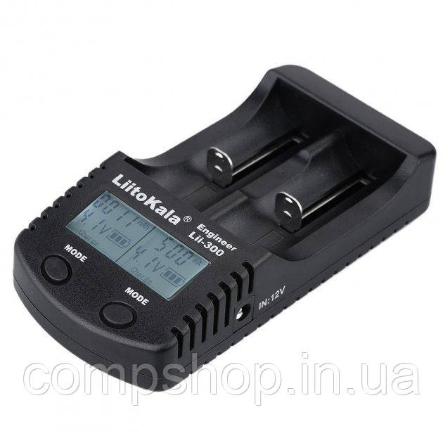 Зарядний пристрій Liitokala Lii-300 (2 канали, (АА, ААА, С (R14), 10440 14500, 16340, 18350, 18650, 26650,, фото 1