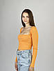 Жіночий топ з довгим рукавом оранжевий 3700 (2000000073750), фото 2