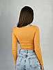 Жіночий топ з довгим рукавом оранжевий 3700 (2000000073750), фото 3