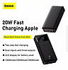 Power bank, павербанк Baseus Bipow Digital Display 30000mAh 20W 3A 2USB+Type-C, фото 5