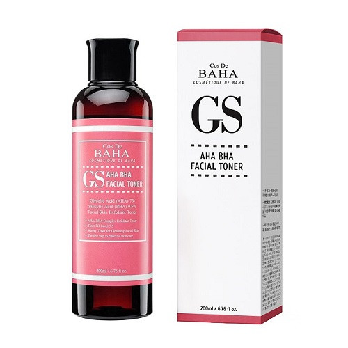 Cos De BAHA GS AHA BHA Facial Toner Тонер-ексфоліант з кислотами для проблемної шкіри, 200 мл