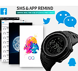 Хороші військові та армійські чорні електронні тактичні годинники skmei з каучуковим ремінцем круглі, фото 4