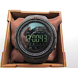 Хороші військові та армійські чорні електронні тактичні годинники skmei з каучуковим ремінцем круглі, фото 6
