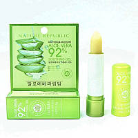 Nature Republic Aloe Vera 92% Lip Balm відновлювальний бальзам для губ