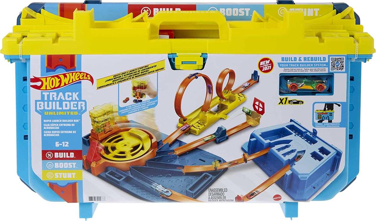 Конструктор Трас Мега-пуск Хот Вілс Оригінал Hot Wheels Track Builder Unlimited Rapid Launch Builder (GVG11)